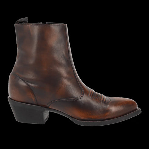 Laredo Men's Fletcher Leather Round Toe Boots with Zipper - Tan