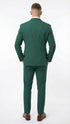 Vitali Brand Men’s Emerald Green Double Breasted Suit – Modern Fit Side Vented