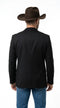 Men’s Black Western Blazer – Peak Lapel Cowboy Jacket Sport Coat