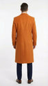 Men’s Orange - Rust Wool Blend Long Overcoat – Topcoat Carcoat Topcoat