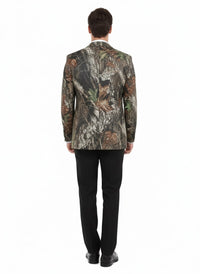 Mens Camo Sport Jacket - Camouflage Blazer - Camo Sport Coat in Green and Brown Color