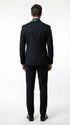 Men’s Black Suit with Hunter Green Shawl Lapel – Black and Hunter Green Formal Tuxedo Suit for Wedding, Prom With Bow Tie
