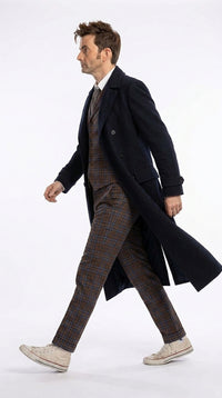 Men’s Black Long Overcoat – Doctor Who Fourteenth Doctor David Tennant Inspired Costume Coat