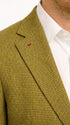Men’s Mustard Gold Yellow Houndstooth Blazer Jacket, Check Pattern Formal Sport Coat for Weddings, Prom, Business 2 Buttons Modern Fit