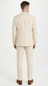Men’s Light Beige Linen Double-Breasted Suit – Summer Wedding, Beach and Formal 2-Piece Suit
