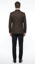Men’s Chocolate Brown Tuxedo Suit – 3 Piece Shawl Lapel Wedding, Prom and Formal Dinner Tuxedo