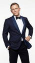 Men’s Navy James Bond Tuxedo Dinner Jacket – Satin Shawl Lapel Wedding, Prom and Black-Tie Blazer