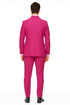 Mens Hot Pink Tuxedo Dinner Jacket + Pants with Shawl Lapel – Slim Fit 2-Piece Suit for Weddings, Proms Suit in Fuchsia Color