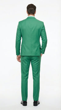 Men’s Emerald Green Tuxedo Suit – Emerald Green Formal Tuxedo with Shawl Lapel Jacket Trousers for Prom, Wedding in Augusta Green