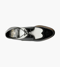 1920s Shoes Black White Wingtip