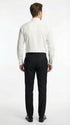 Men’s Ivory Cream Off White  Pleated Tuxedo Dress Shirt | French Cuff Formal Wedding Shirt