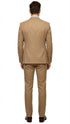 Men's Tan Three-Piece Suit with Vest – Classic Tailored Fit  in camel khaki Bronze color By Rossiman