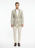 Men’s Champaign Silver and Cream Embroidered Luxury Blazer – Floral Pattern Wedding & Party Dinner Jacket in Light Tan Color
