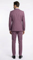 Men’s Mauve Three-Piece Suit – Slim Fit Formal Blazer, Vest, and Trousers for Weddings Rose Gold Pinkish Color
