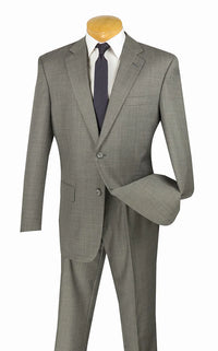 (38R, 40L, 56L) Regular Fit 2 Piece Gray Suit