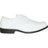 Bravo Mens Classic Formal Shiny Patent Tuxedo Shoe in White