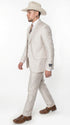 Men’s Sand champaign  Western Cowboy 3-Piece Suit – Light Cream Wedding Suit with Vest & Pants Slim Fitted