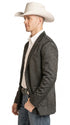 Men’s Black Western Paisley Blazer – Cowboy Jacquard Sport Coat