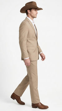 Men’s Tan Country Wedding Suit – Beige Groom Suit for Rustic & Outdoor Weddings