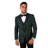 3-Piece Tailored Fit Wool Suit with Bow Tie and Flat Front Pants - Hunter