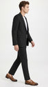 Men’s Black Pinstripe 2-Piece Tuxedo Suit – Two-Button Jacket and Matching Formal Pants