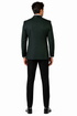 3-Piece Tailored Fit Wool Suit with Bow Tie and Flat Front Pants - Hunter