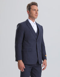 Mens Navy on Navy Pinstripe Jacket + Pants Summer Seersucker Suit