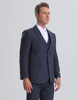 Mens Vested Summer Seersucker Suit in Navy on Navy Pinstripe