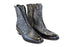 Corrente 3273HS Python Printed Calfskin Slip-On Boot - Black - Black - Size 13