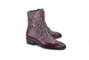 Corrente 3273HS Python Printed Calfskin Slip-On Boot - Brown - Brown - Size 13
