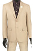 Mens Slim Fit Wool Feel Suit in Beige