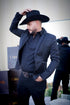 Men's Western Black Blazer Slim Fit Shiny Finish Sport Coat for Weddings, Prom & Formal Events