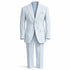 Mens Premium Cotton Seersucker Stripe Suit – Light Blue