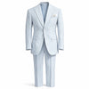 Mens Premium Cotton Seersucker Stripe Suit – Light Blue