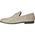 Bravo Mens Modern Glitter Sequin Prom Tuxedo Buckle Loafer in Gold - Men's Dress Shoes