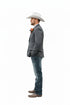 Mens Western Style Blazer – Classic Gray Cowboy Suit Jacket for Weddings, Country Events and Formal Wear in Grey Color