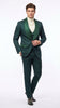 Mens Hunter Green Wedding Tuxedo Suit – Paisley Pattern Three Piece Formal Suit Set with Shawl Lapel for Groom, Prom in Emerald green