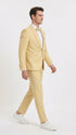 Men’s Light Yellow Shawl Lapel Tuxedo – Modern Wedding, Prom & Groom Formal Suit + Matching bowtie