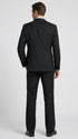 Men’s Black Boot Cut 3-Piece Tuxedo Suit – Peak Lapel Wedding, Prom and Formal Suit 1970s Style