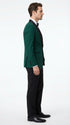 Men’s Emerald Green Tuxedo Jacket with Black Satin Shawl Lapel | Prom Dinner Blazer