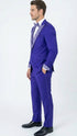 Men’s Purple and white sivler lapel  Embellished Tuxedo Suit –  Formal Wedding, Prom, and Gala Outfit Mardi Gras