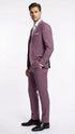 Men’s Mauve Three-Piece Suit – Slim Fit Formal Blazer, Vest, and Trousers for Weddings Rose Gold Pinkish Color