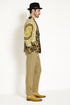 Men’s Black and Gold Baroque Blazer with Matching Pants, Hat, and Shoes – Luxury Party and Wedding Outfit Set