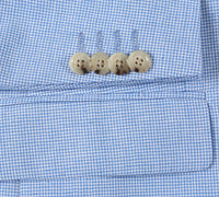 (36S, 38R, 42R, 44S) Regular Fit Linen/Cotton Light Blue Sport Coat