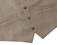 Vanderbilt Collection - Classic Dress Vest 5 Buttons Regular Fit In Taupe