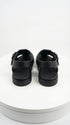 Mens Black Leather Sandals – Buckle Strap Casual Summer Shoes Breathable Open Toe Comfort Footwear