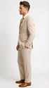 Vitali Men’s Natural Beige Pinstripe Suit – Summer Tan Pinstripe  Weddings and Business Wear