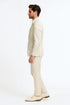 Men’s Champaign Ivory  Jacquard Paisley Tuxedo Suit with Satin Shawl Lapel – Elegant Wedding and Prom Outfit By Rossiman