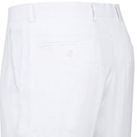 (38L, 44R, 46L) Regular Fit 2 Piece White Linen Suit