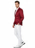 Premium Men's Burgundy  Satin Slim Fit Blazer – Elegant Party & Wedding Suit Jacket in Maroon Wine Color